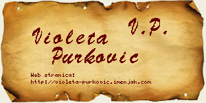 Violeta Purković vizit kartica